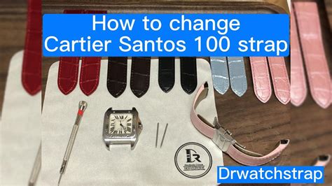 cartier santos armband wechseln|cartier santos 100 strap manual.